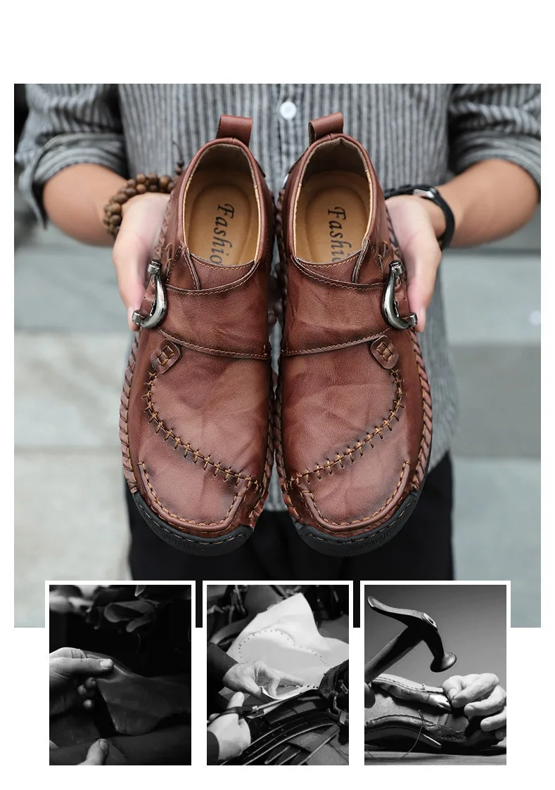 Новая мужская обувь высокого качества из спилка мужские мокасины ручной работы Нескользящие туфли на плоской подошве комфортные классические туфли повседневная обувь размер 38-48