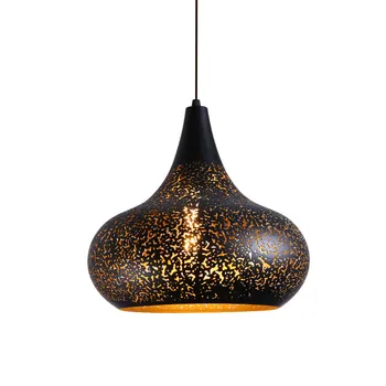 

Vintage Pendant Light Nordic Porous Loft E27 LED Iron Etching Lampshade Bar Restaurant Lamp Creativity Style Rust Pendant Lamp