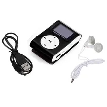 Mini usb clipe mp3 player tela lcd suporte 32gb micro sd tf cartão # t2
