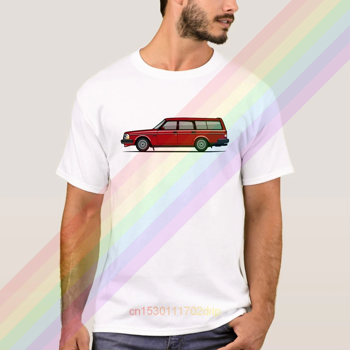 2020 Newest Volvos 245 Brick Wagon 200 Series Red T-Shirt Summer Men's Short Sleeve Popular Tees Shirt Tops Unisex Amazing | Мужская
