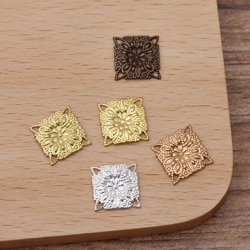 200-PCS-10mm-Metal-Copper-Sheet-Filigree-Square-Connectors-Charm-DIY-Accessories-For-Jewelry-Making (1)