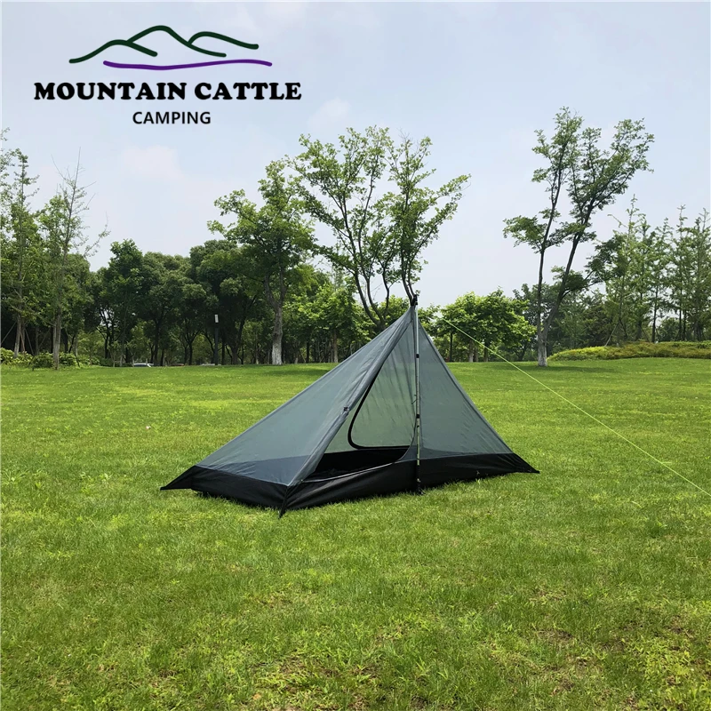 Single Person Ultralight Rodless Pyramid Tent Waterproof 4 Season Camping Hiking Travel Tent Outdoor Awnings Sun Shlelter