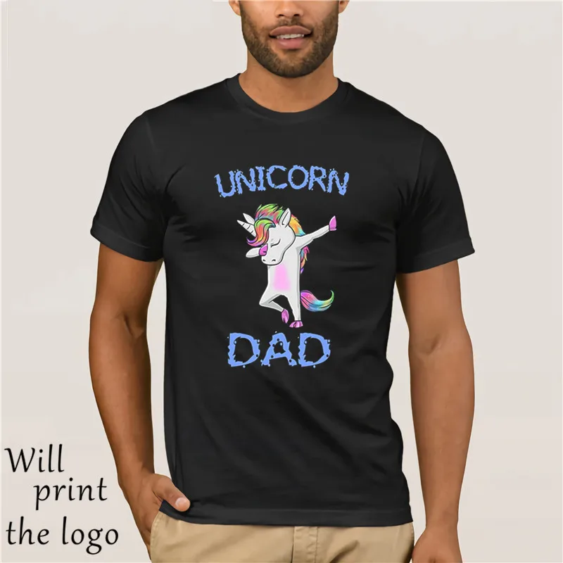 Unicorn Dad Dabbing Dab Dance T-shirt 2019 New Arrival Men'S Fashion Top Tee Harajuku Cool T Shirts | Мужская одежда