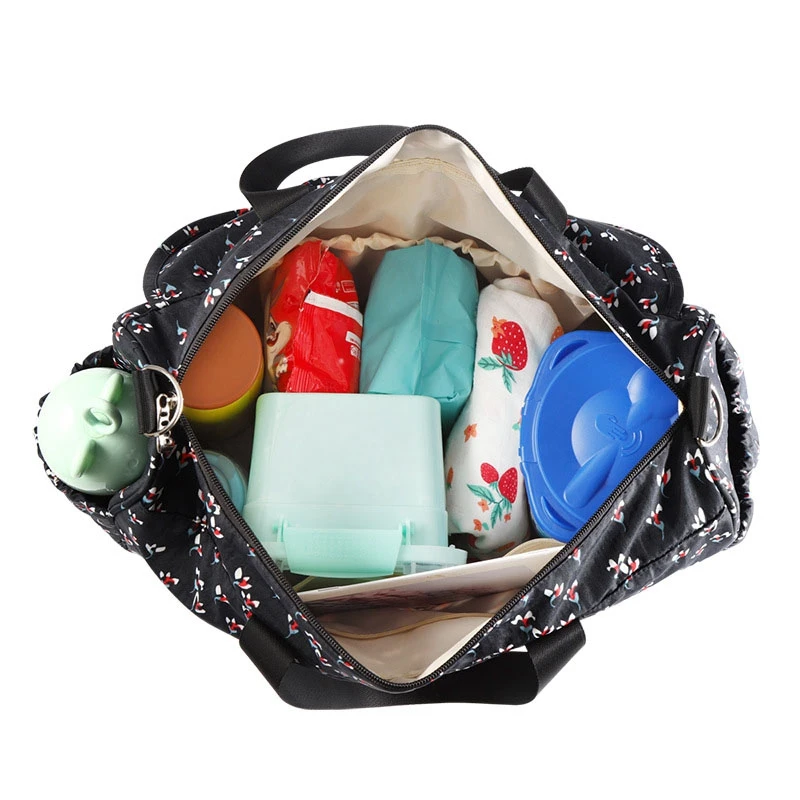 MOTOHOOD Baby Diaper Bags For Mom Flower Maternity Bag Stroller Bag Multifunctional Changing pad Nappy Bag For Mummy (2)