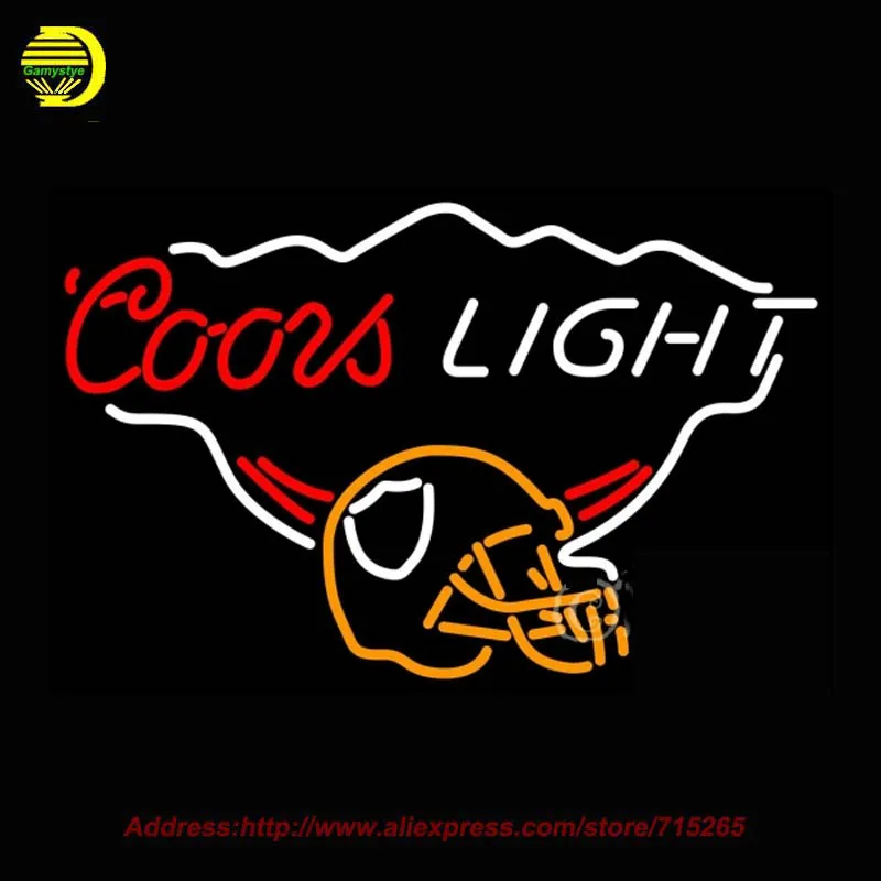 

Coors light beer bar Rugby Neon Light Signs Glass tube neon lamp For room Bedroom Decor Letters led lights grow lightBeer bar
