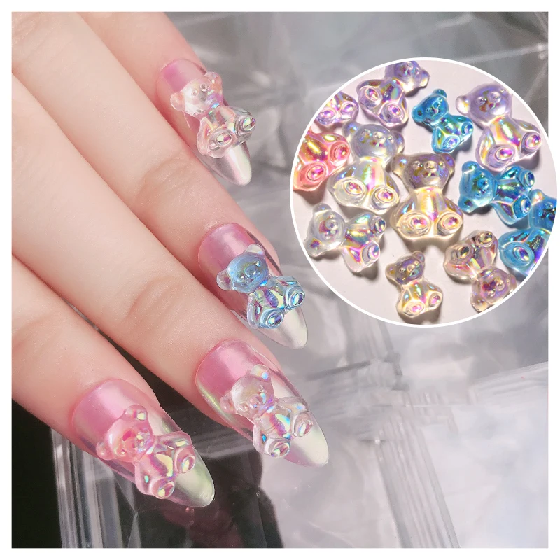 6pcs-3D-Cute-Bear-Resin-Nail-Art-Decorations-Aurora-Rhinestone-for-Nails-Glitter-Jelly-Ornaments-DIY