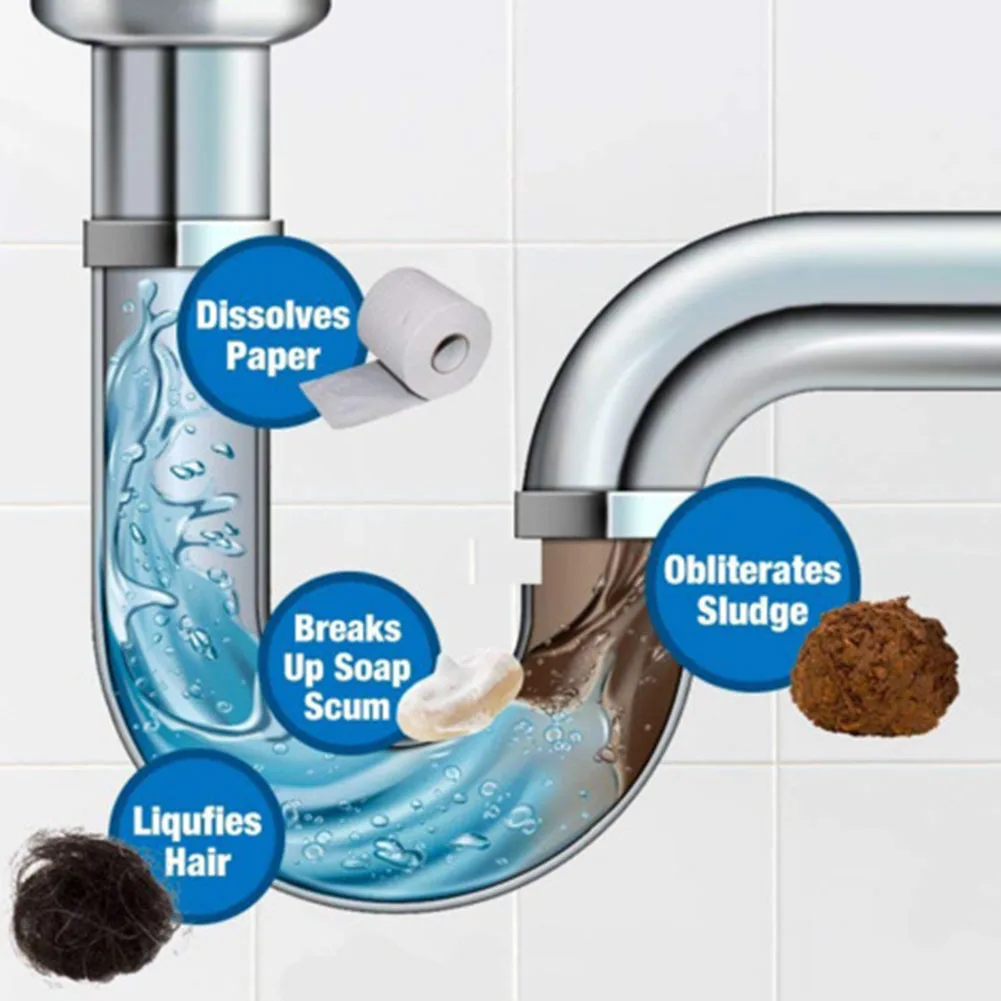 Drain Cleaners Strong pipe dredging agent kitchen water pipe sewer toilet closestool clean deodorant Powder Sink Drain Cleaner