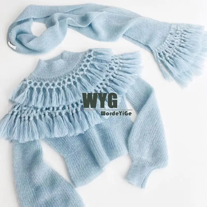 Ladies Sweet Mohair Pullovers 2020 Autumn Fashion