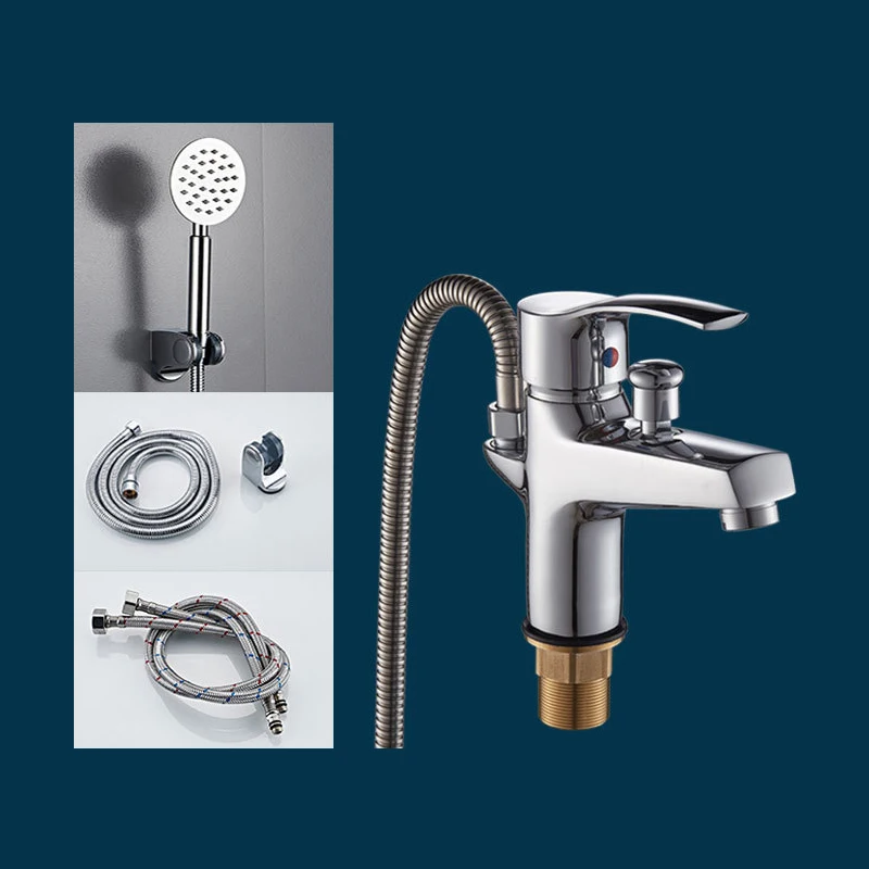 Faucet Set 3 Смеситель для ванной комнаты, смеситель для раковины на бортике с насадкой для душа, кран для умывальника, кран для холодной и горячей воды, смесительный клапан - Цвет: Faucet Set 3