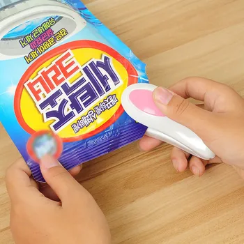 

Portable Bag Clips Handheld Mini Electric Heat Sealing Machine Impulse Sealer Seal Packing Plastic Bag Clip work 1