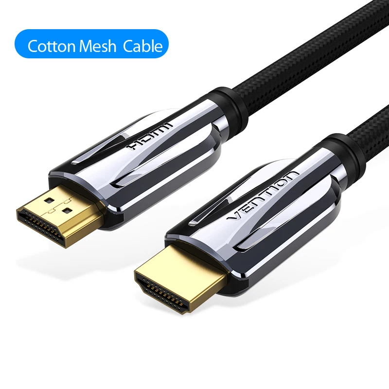 Кабель Vention HDMI 2,1 4K 120 Гц 3D Высокоскоростной 48 Гбит/с HDMI кабель для PS4 Разветвитель переключатель коробка удлинитель аудио видео 8 к HDMI кабель - Цвет: AAL Black