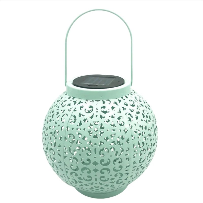 

Retro Garden Solar Lamp Hollowed Out Maple Leaf Shadow Lantern Hanging Hollow Lamp Lighting Outdoor Waterproof Landscape Lamp