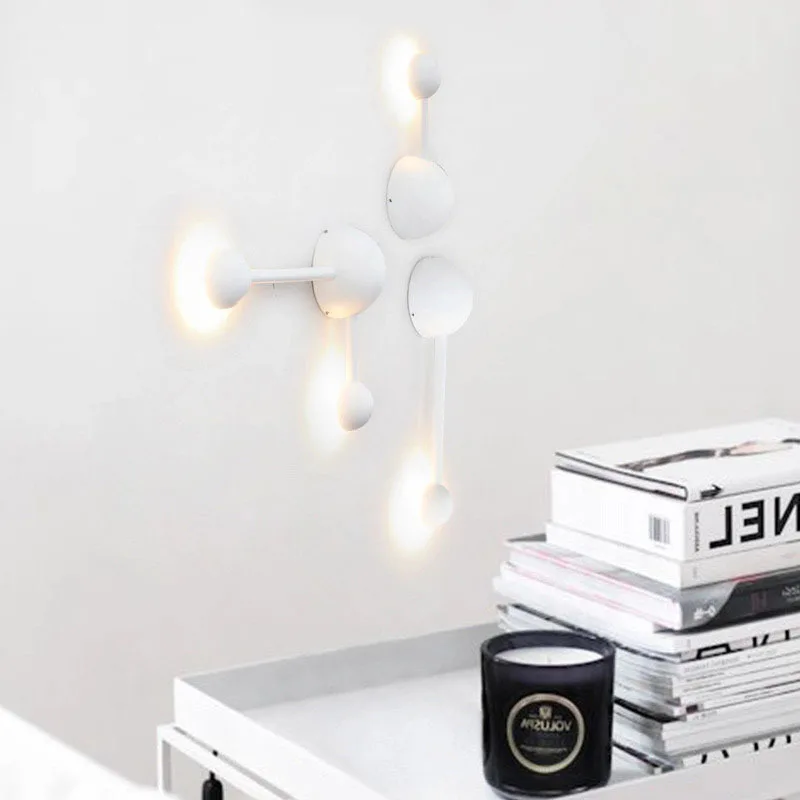 10PCS Led Aluminum Wall Lamp Simple Creative Modern Personality Molecular Combination Bedroom Porch 3W 6W 9W | Лампы и освещение