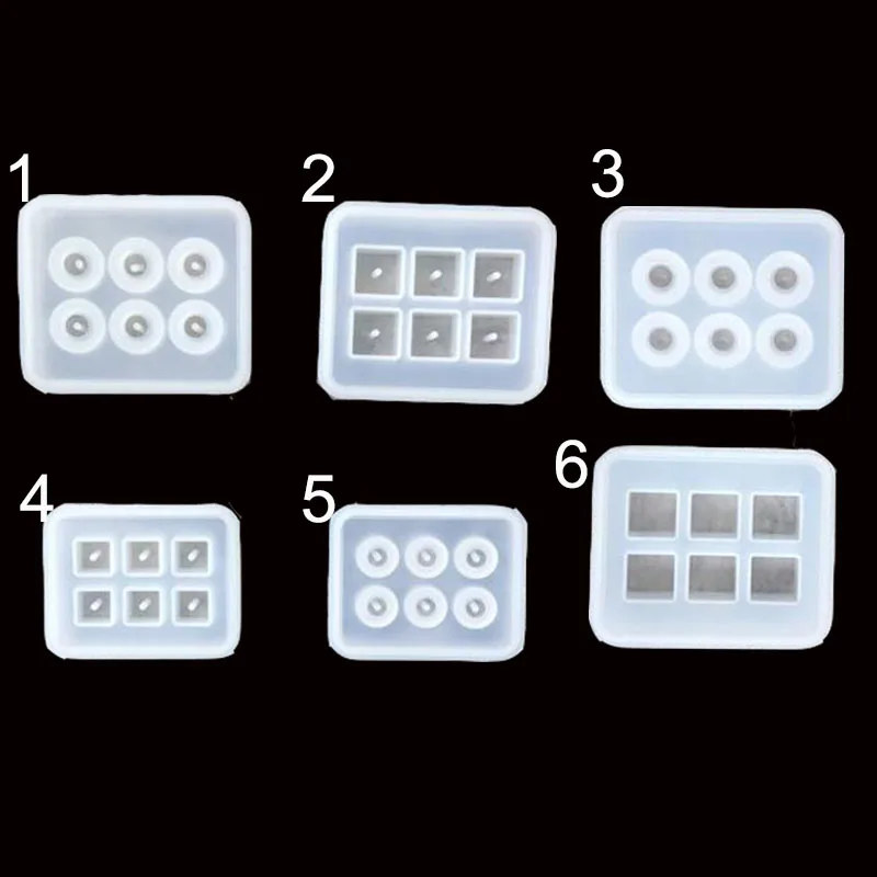 

6 Styles Beads Square Ball 6 Hanging Holes DIY Epoxy Jewelry Mold Resin Molds for Jewelry