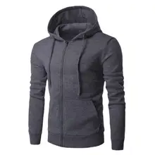 

Hooded Long Sleeve Men Jacket Hoodie Zipper Closure Jacket Sweatshirt Male Clothing Coats & Jackets Jackets