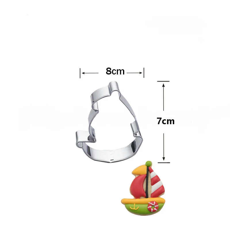 1pcs patisserie Traffic Bus Train Motorcycle Cruise Ship Cookie Cutters Fondant Cake Decor Tools emporte piece biscuit Mould DIY Cookie Cutter Baking Mold Cookie Mould Baking Decorating Tools