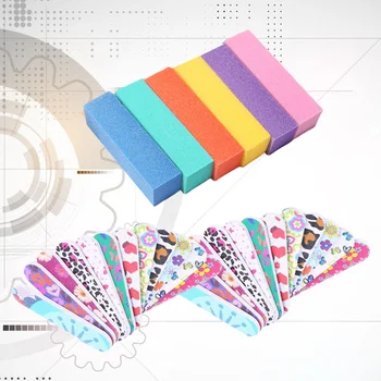 

1 Set Professional Nail Files Sanding Strips Double Side Printed Polishing Nail Trimming Sticks Manicure File (Mixed Color, 50pc