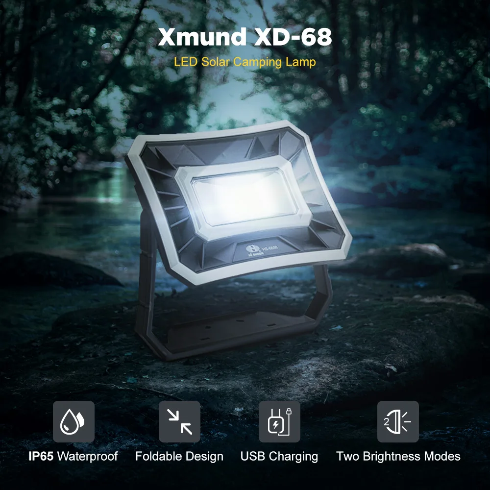 Xmund XD-68 50 Вт Солнечный светодиодный COB USB Рабочий светильник IP65 Водонепроницаемый потолочные светильник Точечный светильник Фонарь Кемпинг Аварийный Фонари флэш-светильник