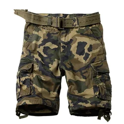 Short Cargo de Style militaire bleu pour homme, Bermuda avec de nombreuses poches, culotte tactique, pantalon court d'été 