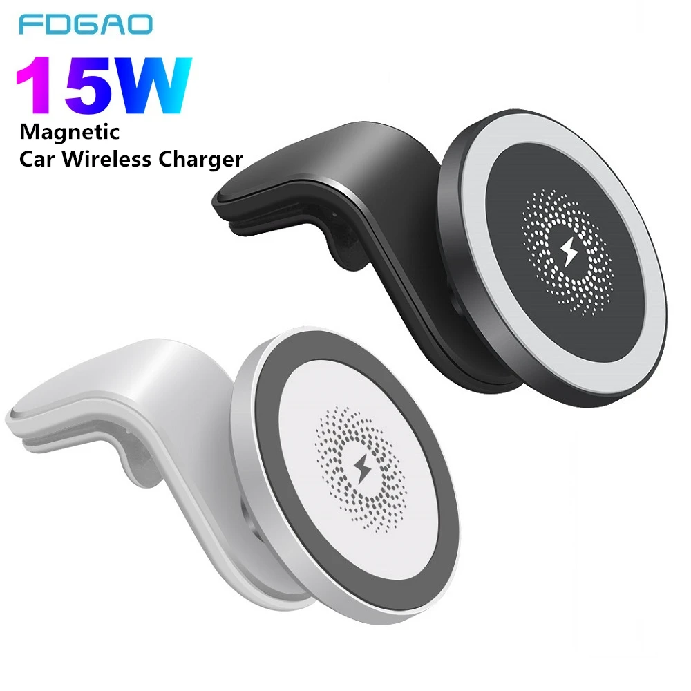 Magnetic Wireless Car Charger Mount Stand for iPhone 12 Mini 12 Pro Max For Magsafe 15W Fast Wireless Charger Car Phone Holder