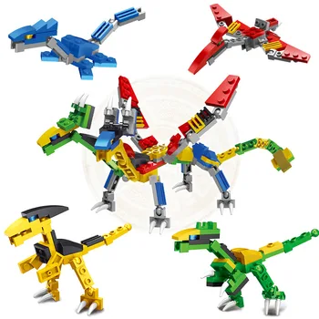 

Kids Dinosaur Blocks 2in1 Dinosaur Robot Small Particle Technic Building Block Compatible LegoINGlys Brick Children Boy Toy Gift