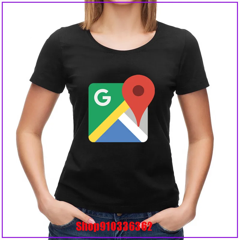 Футболка с принтом логотипа google maps Лидер продаж уникальные хлопковые футболки