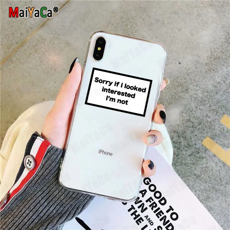 MaiYaCa Positive Good Vibe Happy Trust Funny TPU Transparent Phone Case for iPhone 11 pro XS MAX 8 7 6 6S Plus X 5 5S SE XR - Цвет: A7