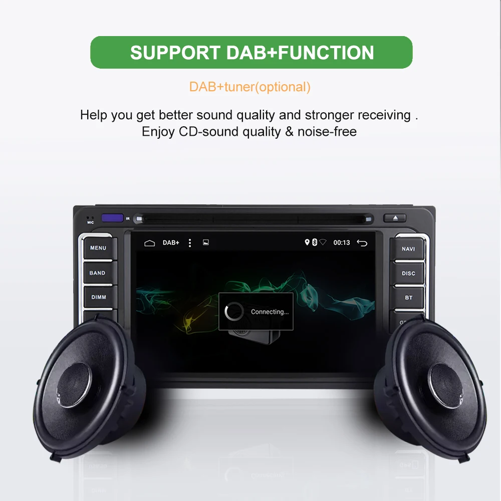 Best Bonroad Android 9.0 GPS Navigation 6.2 Inch 2din Car DVD Player  For Toyota/Corolla Old Series Wifi Bluetooth GPS Radio SWC 3