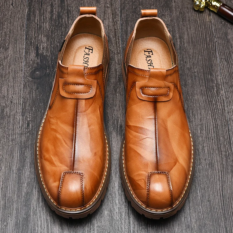 Genuine Leather men shoes winter fashion casual shoes leather flats high quality Oxford shoes men Loafers Wedding shoes 38-46