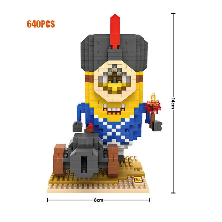 Забавный 3d мультфильм Миньон микро алмазный строительный блок люди эскимо горничные Пираты вампир эскимо нанокирпичи Фигурки игрушки