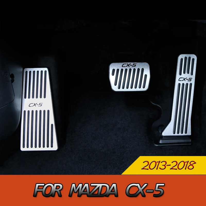 

For Mazda CX5 CX-5 2013 2014 2015 2016 2017 2018 Car Accelerator Brake Pedal Foot Rest Pedals Pads No Drill Cover Accessories