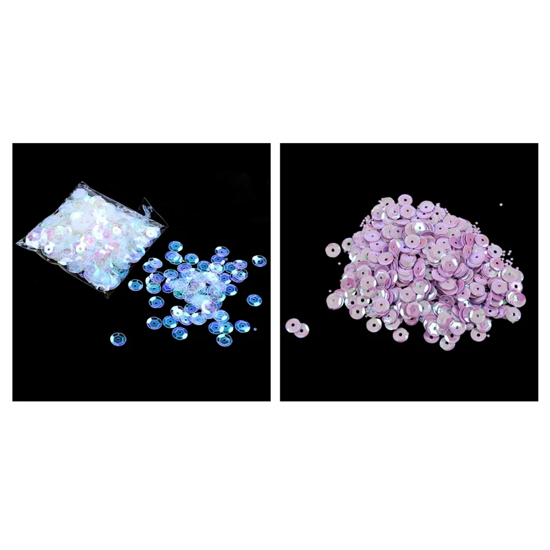 800 штук круглой огранки Sequins Seeds DIY Швейные украшения-фиолетовый и белый |