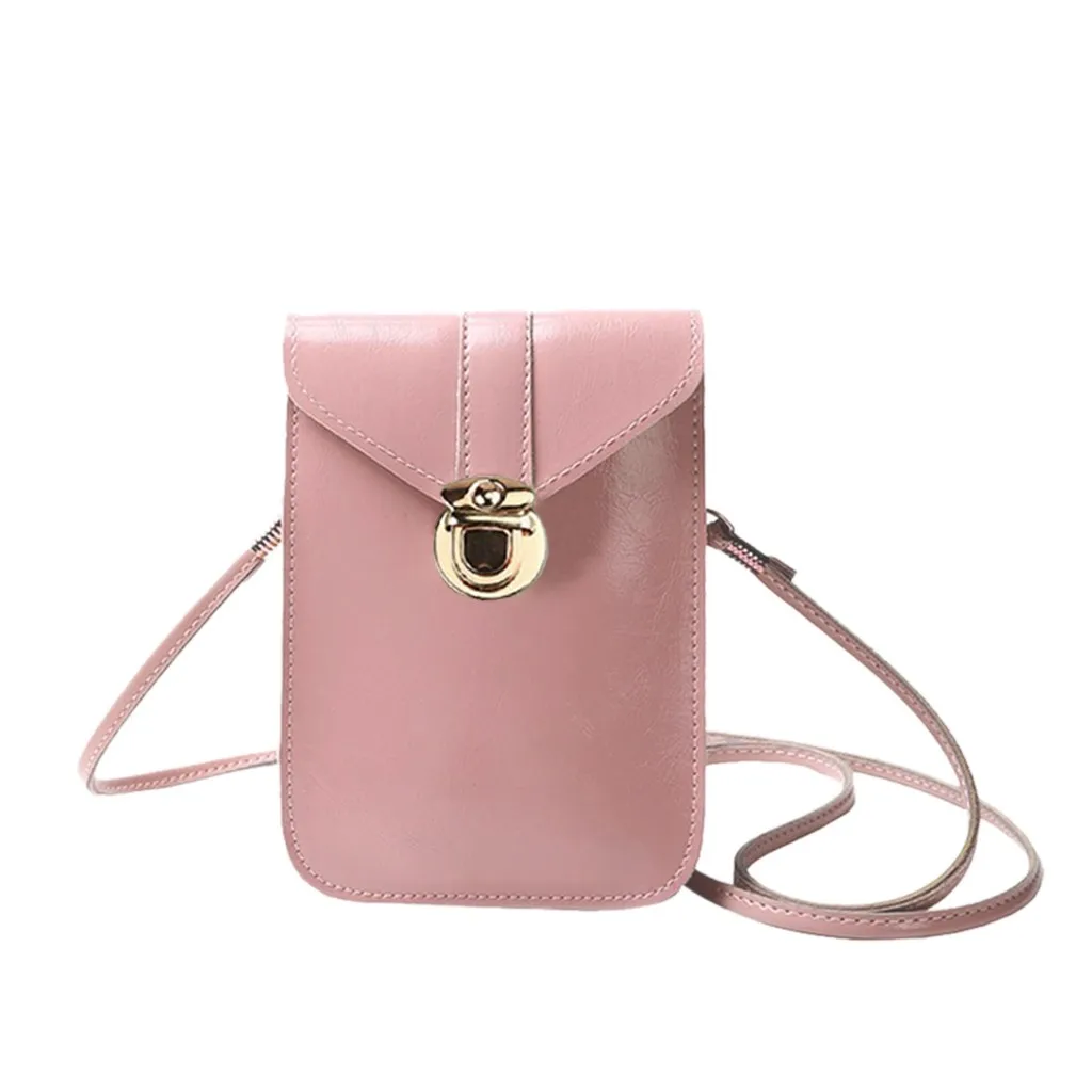 Мини сумка для мобильного телефона с задней стороной прозрачная кожаная