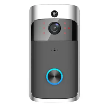 

AAY-Smart Wifi Doorbell Wireless HD Video Camera Ring Motion Detection Silver