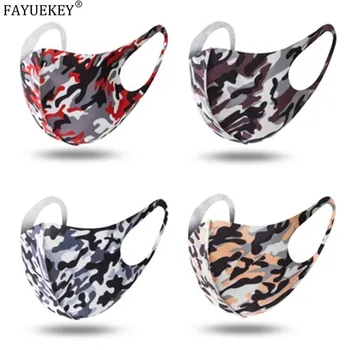 

5Pcs Cotton Dustproof Children Mouth Face Mask Camouflage Color Adjust Reusable Washable Muffle for boys girls Anti Pollen Dust