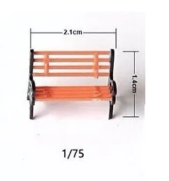 HO N O Scale ABS Plastic Model Chair Park Seat For Garden /Railway/Railroad/Train Layout/Toy DIY 11