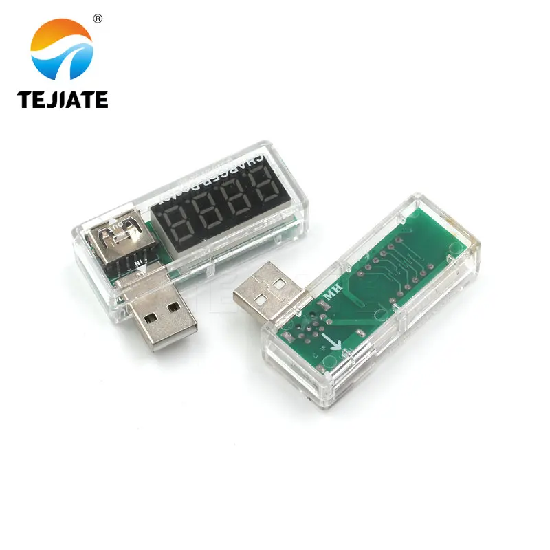 Цифровой светодиодный тестер с двумя USB портами Вольтметр и амперметр для