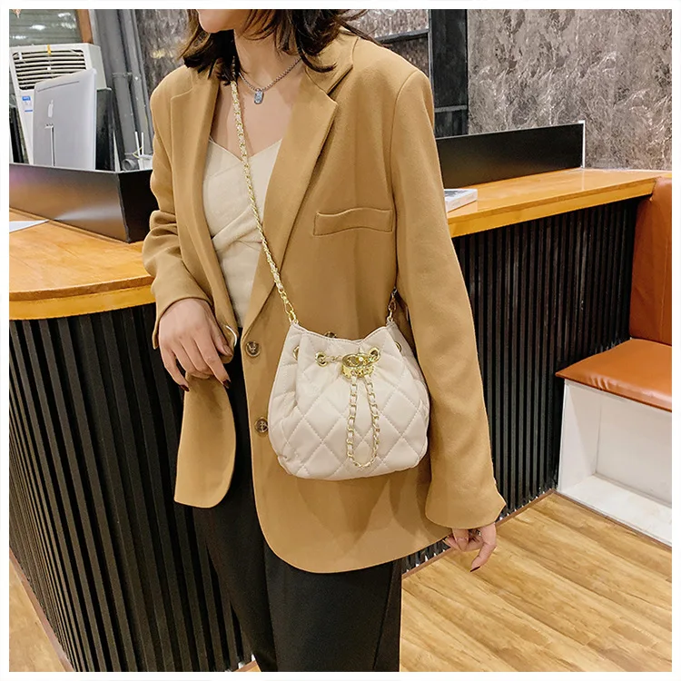 Luxury Handbags 2020 Fashion Women Leather Messenger Shoulder Bag For Daily Designer Female Crossbody Bag Lingge Chain Bag