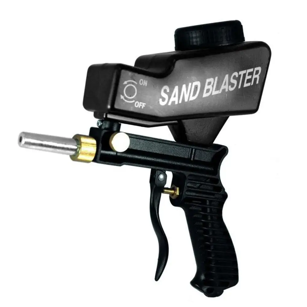  Portable Gravity Sandblasting Gun Pneumatic Sand Blasting Set Anti-Rust Sandblasting Device Small S