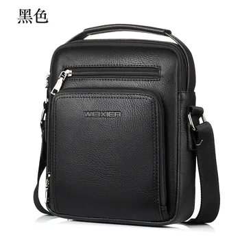 

Quality Original Leather Male Casual Shoulder Messenger bag Cowhide Fashion Cross-body Bag 8" Pad Tote Mochila Satchel bag