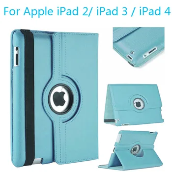 

For iPad 2 3 4 9.7 Tablet Cover Case Flexible 360 Degree Rotation Stand Cover For iPad 2/iPad 3/iPad 4 A1458 A1416 A1395 Case