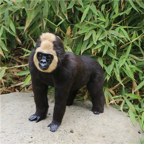 Fancytrader Simulation Animal Orangutan Plush Toy Doll Realistic Handmade Plastic&Fur Monkey Model Gifts for Children 29x15x28cm (8)