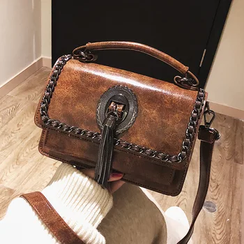 

Female Vintage Tassel Crossbody Bags For Women 2020 Luxury Handbags Designer Sac A Main Ladies Hand Chain Shoulder Messenger Bag