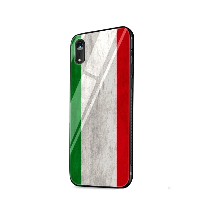 Стеклянный чехол для телефона iPhone 6 6s 7 8 Plus X XR XS Max 5 S 5 SE чехол с итальянским флагом