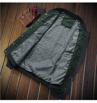 New Trend Mens Military Jacket Autumn Men Slim Fit Casual Bomber Jackets Solid Splice Male