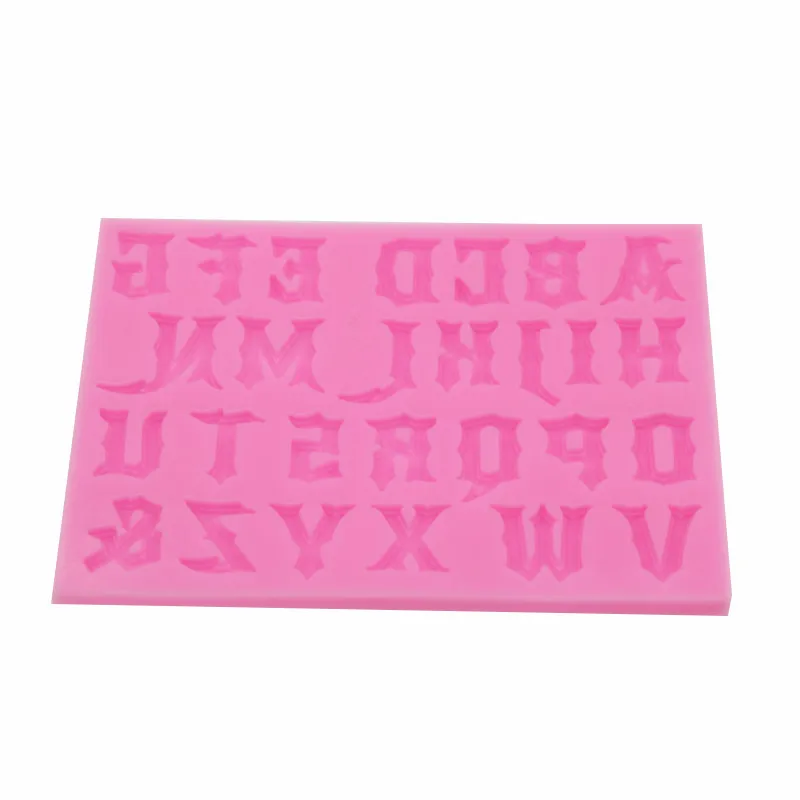 DIY форма 26 английская надпись Uppercase силиконовая форма для помады шоколадная глина форма для украшения торта режим