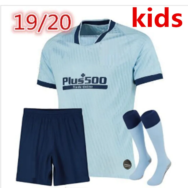 Коллекция года, Atletico Madrides, футболка для футбола, комплект для детей+ носки, GRIEZMANN KOKE M. LLORENTE JOAO FELIX Atletico Madrides, Детская футболка - Цвет: kids
