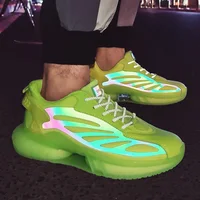 Luminous Men Sneakers 2021 Hot New Cushioning Running Sport Shoes Big Size 46 Male Low Athletic Men Shoes Support Drop-shipping
