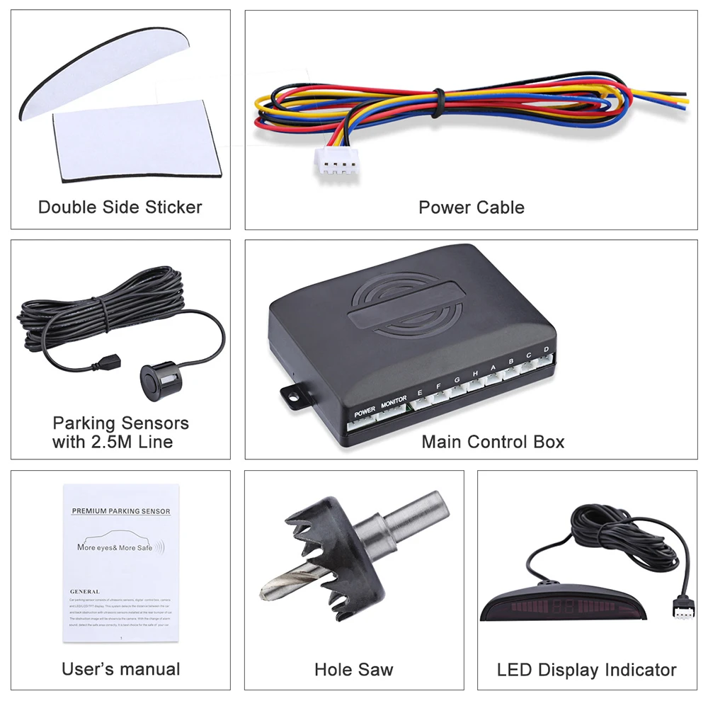 Parkplatz Sensor Auto Parkplatz Kit 8 Sensoren Parkplatz Radar-Monitor Detektor System Led-anzeige Autos Umge Assistance Parkplatz Sensor Auto Parkplatz Kit 8 Sensoren Parkplatz Radar-Monitor Detektor System Led-anzeige Autos Umge Assistance