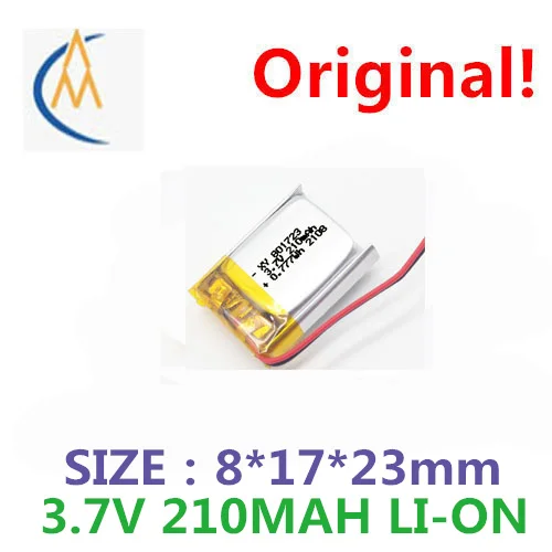 801723-210 mah lithium-ion polymer battery 3.7 V rechargeable  